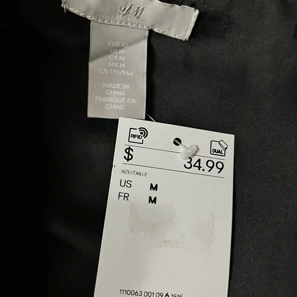 New With Tags H&M Bandeau Style Peplum Top M - Picture 4 of 9